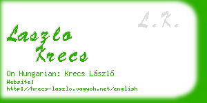 laszlo krecs business card