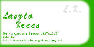 laszlo krecs business card